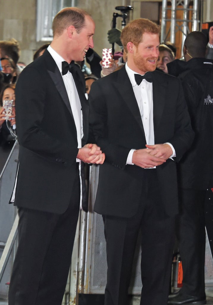Prince William and Harry Star Wars Last Jedi Premiere 2017