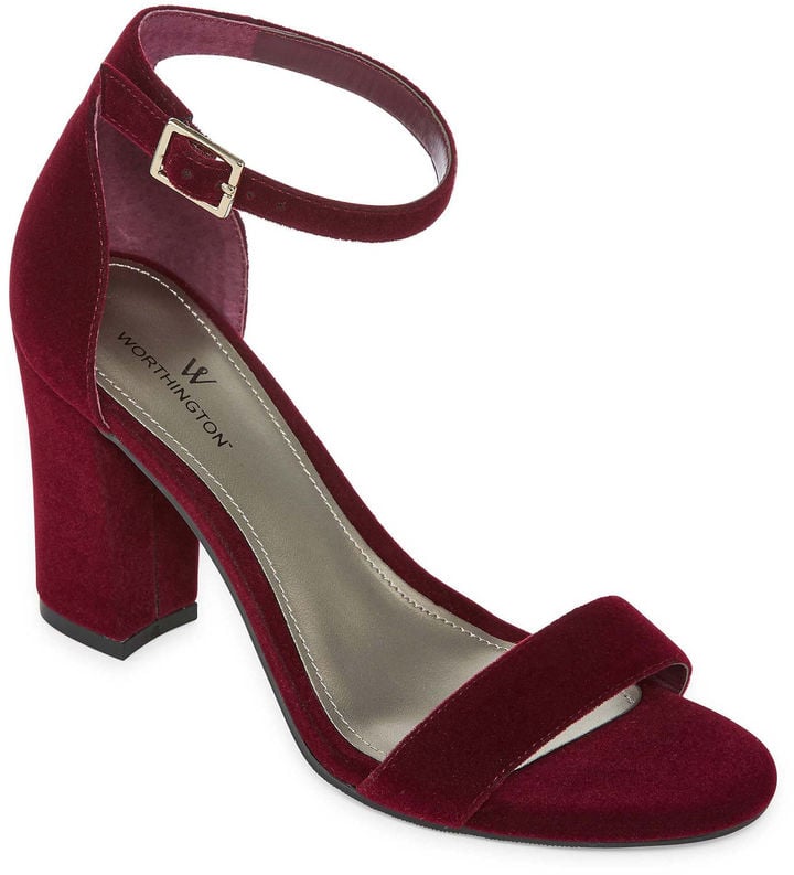 Worthington Beckwith Heeled Sandals | 13 Velvet Heels That Look Like They  Cost a Pretty Penny, But Are All $60 or Less | POPSUGAR Fashion Photo 11