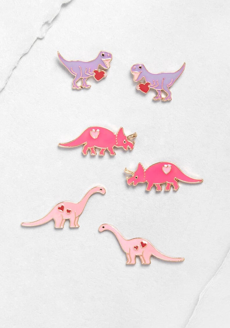 Hearts and Tails Dino Earring Set