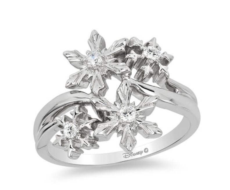 Enchanted Elsa Diamond Snowflake Ring in Sterling Silver