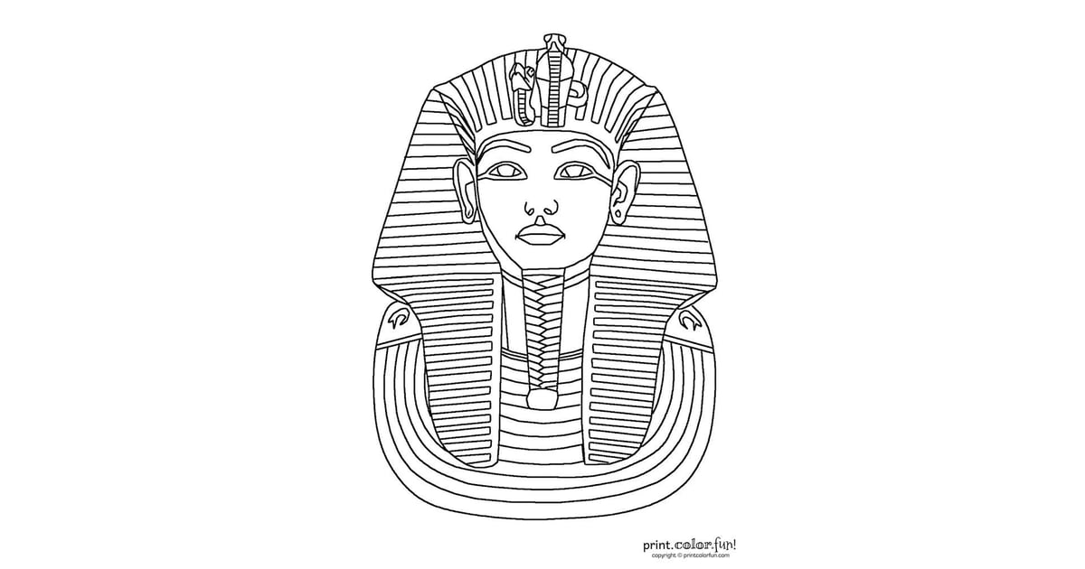 Adult Coloring Page King Tut Free Printable Adult Coloring Pages