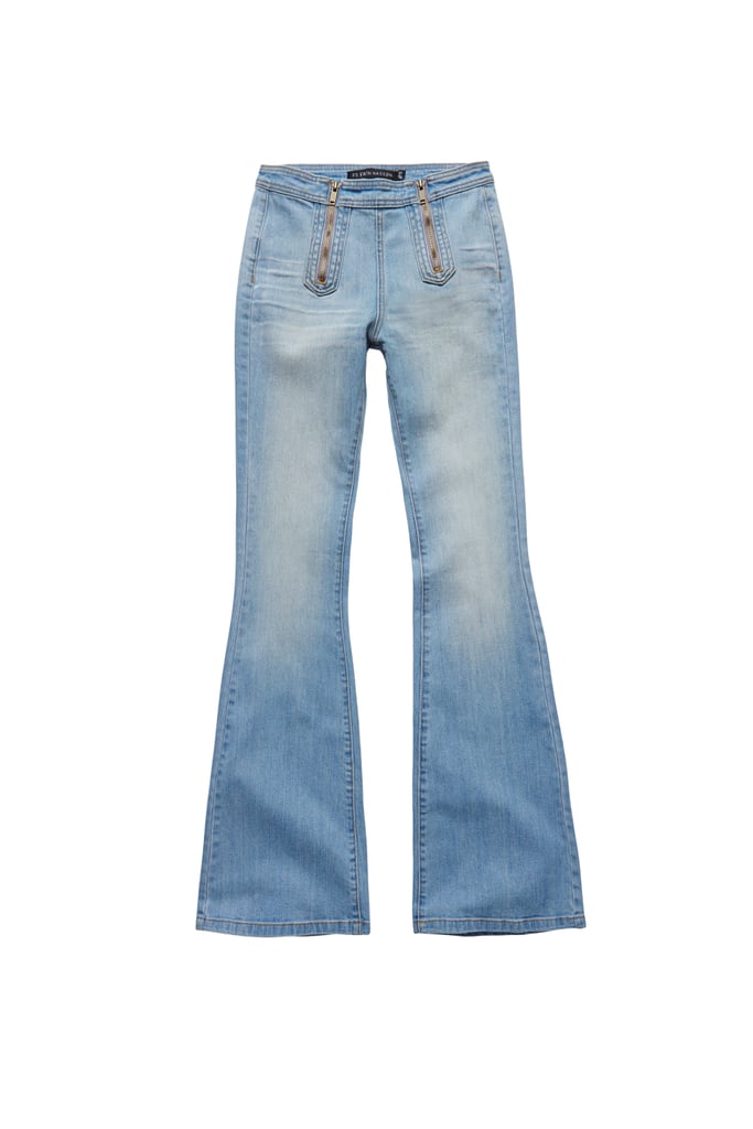 Erin Wasson Zip Front Super Flare Jeans ($55)