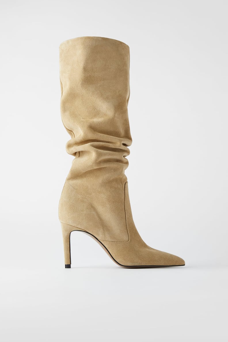 Zara Heeled Split Leather Boot