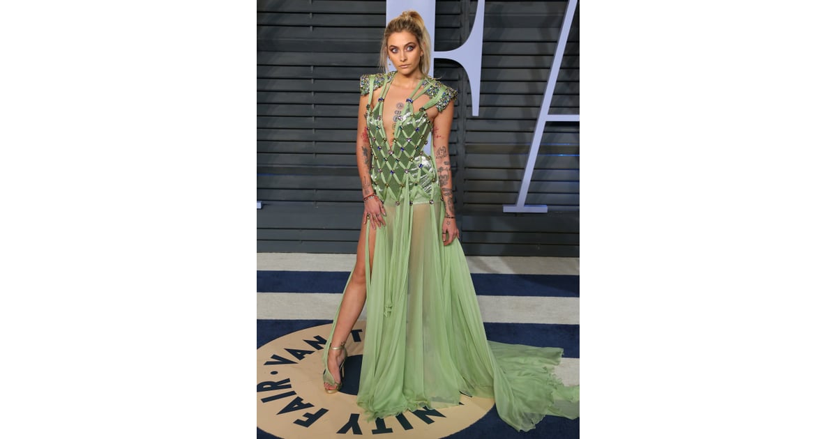 Paris Jackson S Versace Dress At Oscars Afterparty 2018 Popsugar Fashion Uk Photo 3