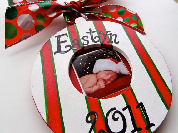 Handpainted Photo Ornament
