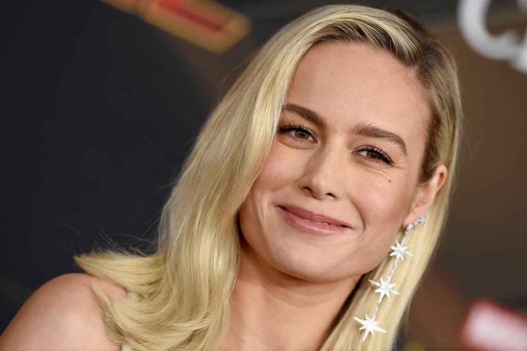 Brie Larson Gold Gown at Captain Marvel Premiere