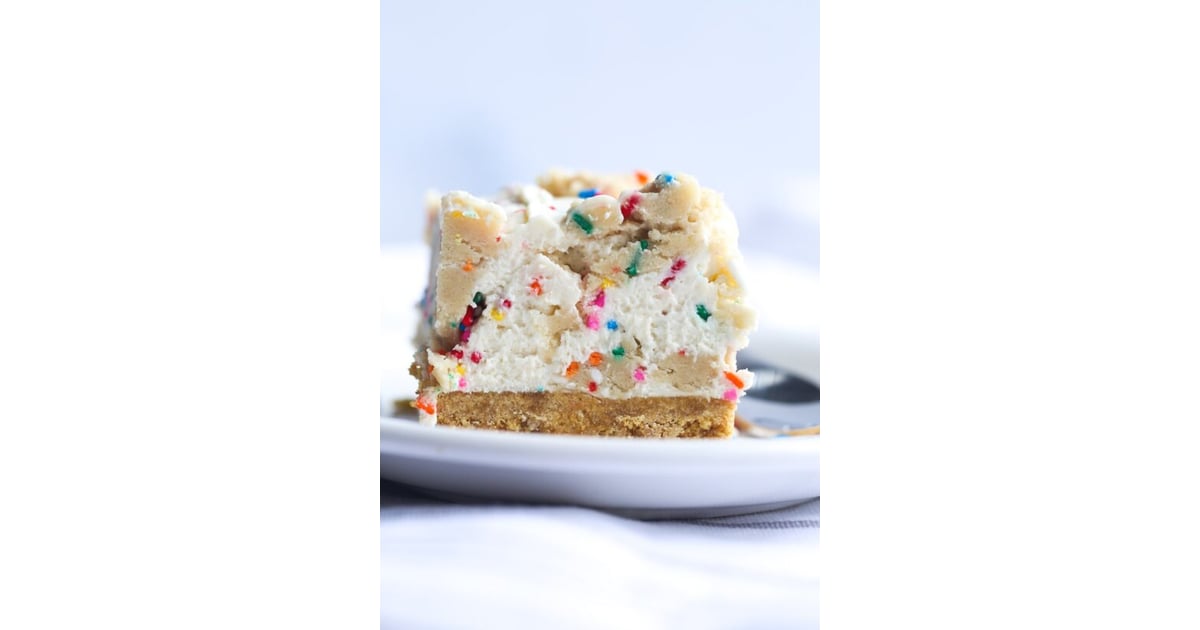 NoBake Cookie Dough Cheesecake Bars Rainbow Desserts POPSUGAR Food Photo 11