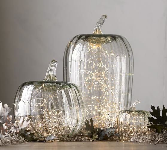 Recycled Glass Pumpkin Cloches
