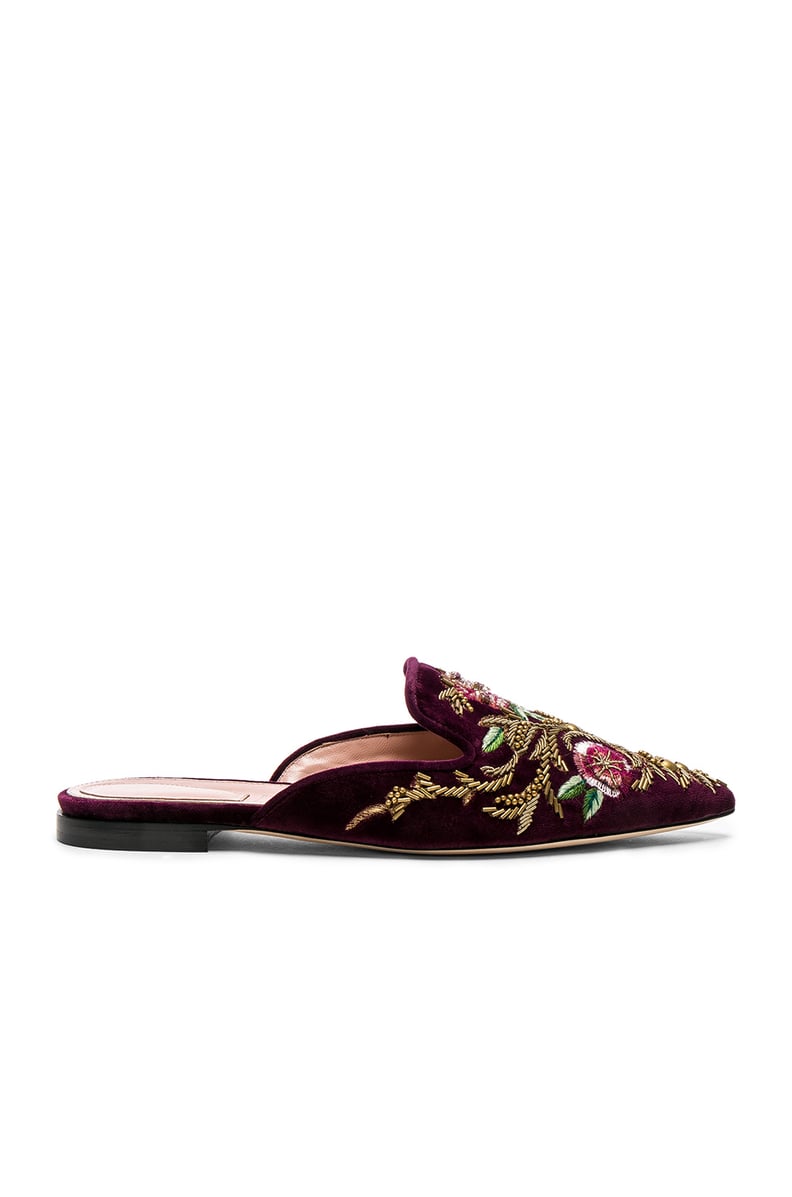 Alberta Ferretti Embroidered Mules