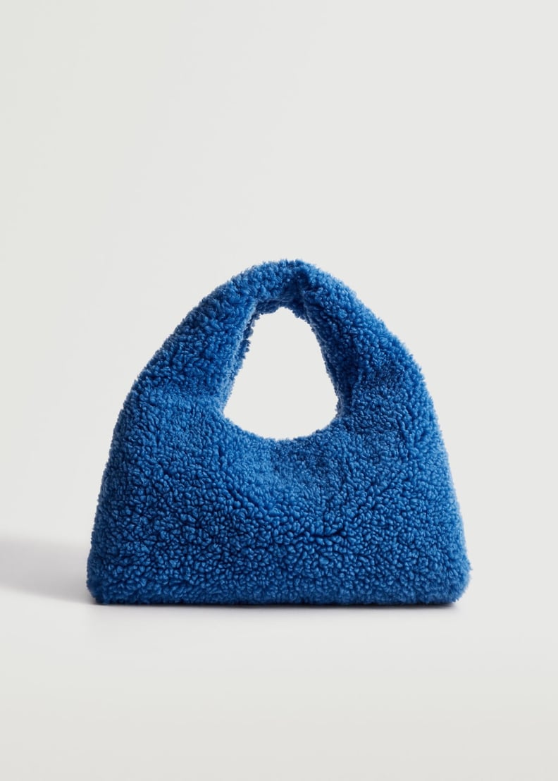 A Baguette Design: Mango Textured Faux-Shearling Bag