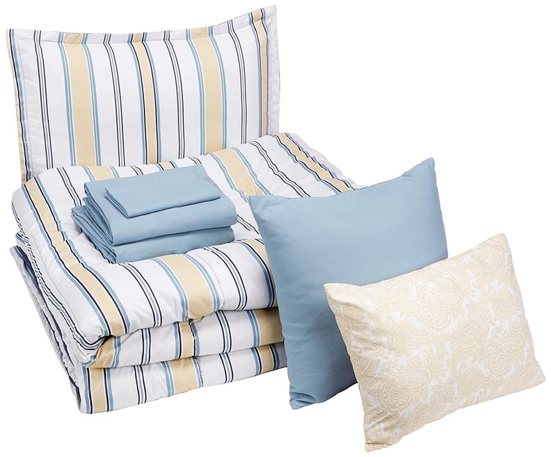 Amazon Basics Eight-Piece Comforter Bedding Set