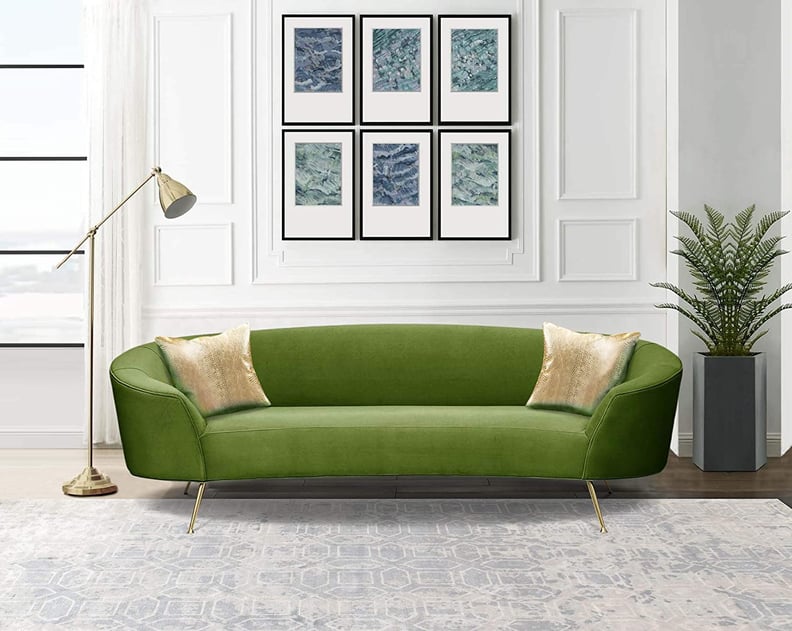 For a Showstopping Couch: Pasargad Velvet Sofa