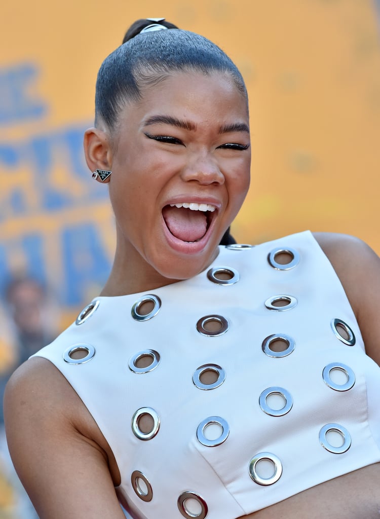 Storm Reid Prada Set and Braid at The Suicide Squad Premiere