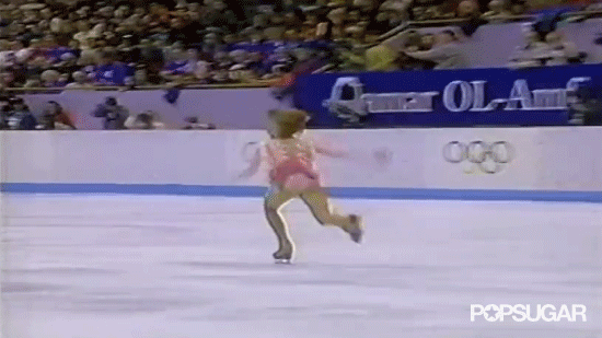 Oksana double-footed a triple flip and made a few technical mistakes in an otherwise flawless routine.