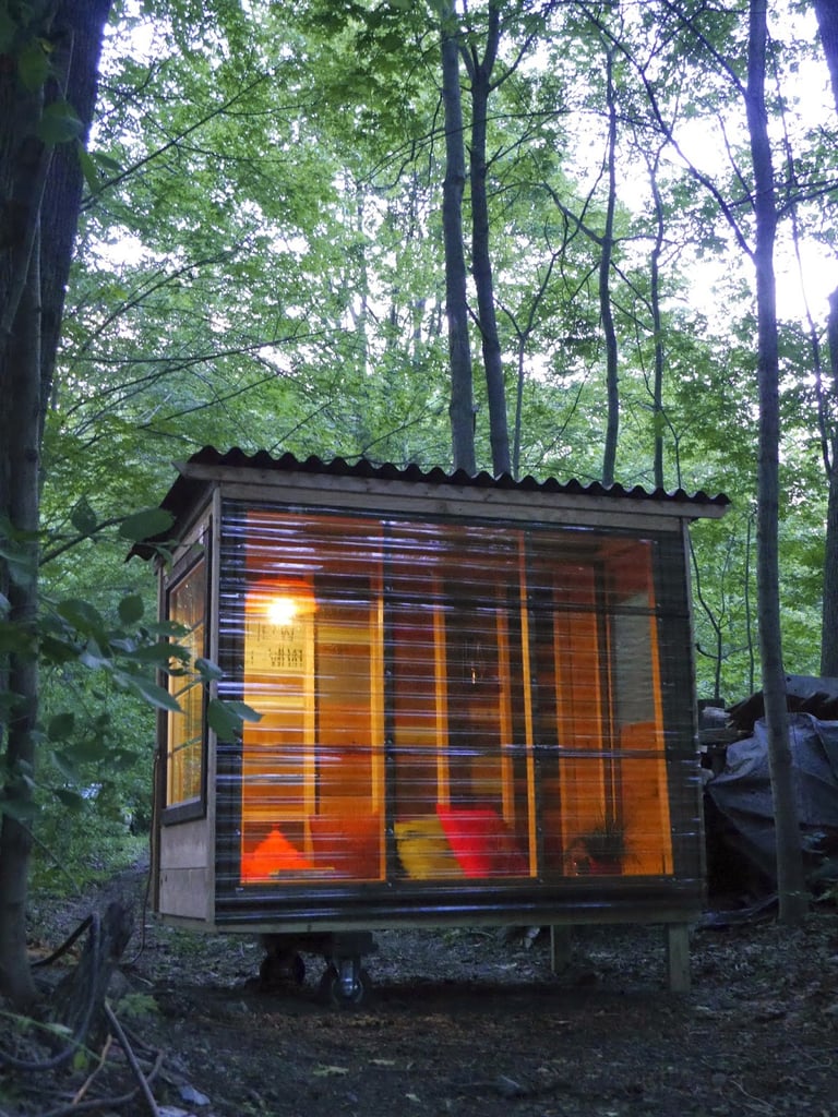 This tiny dwelling, built by Relax Shacks, is perfect for a temporary getaway or full-time minimalist living. It's currently being used as a study nook by a university professor; doesn't that make you want to cozy up in this miniature home with a good book?
Source: Relax Shacks