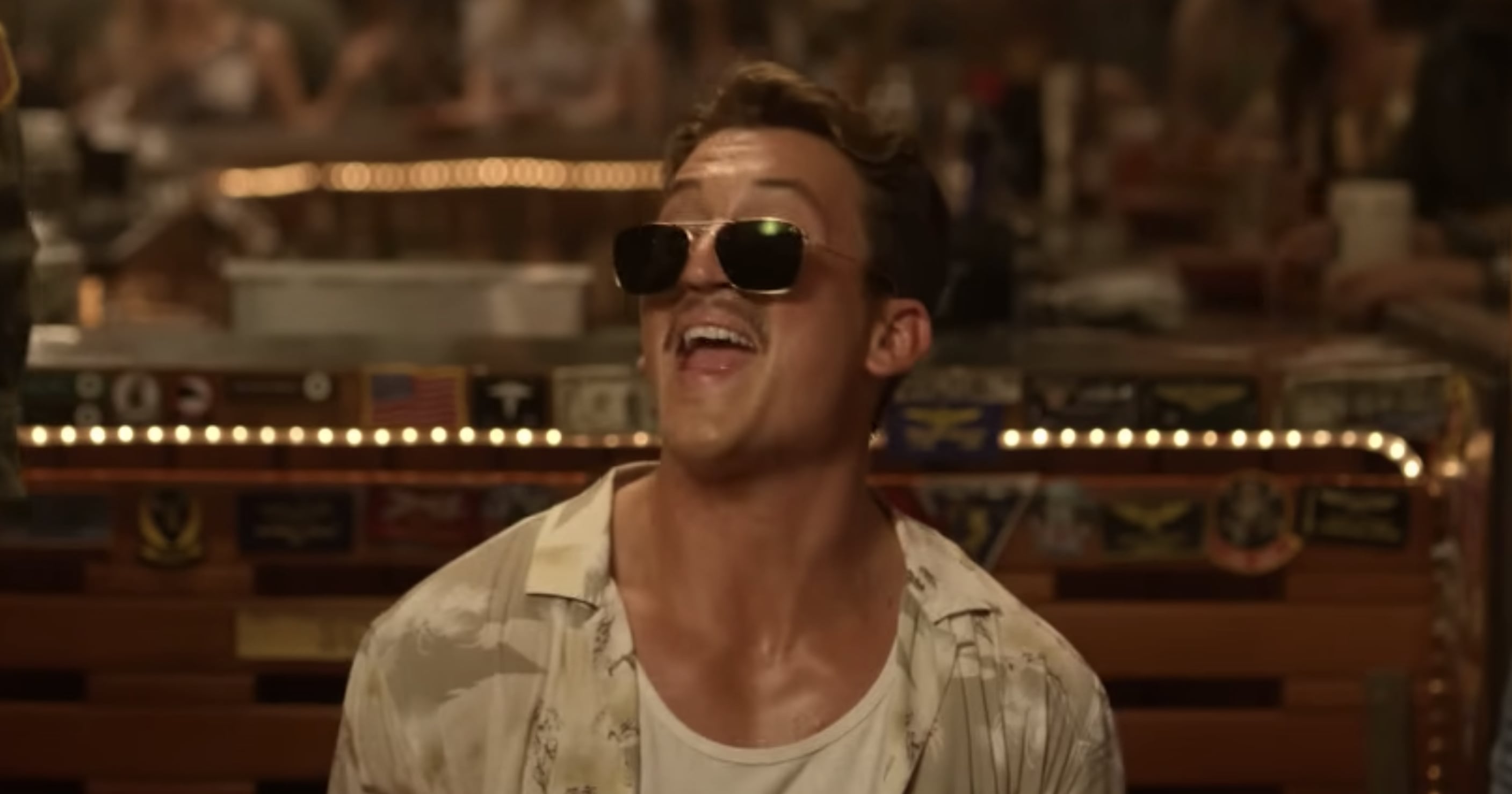 Top Gun Maverick Miles Teller Sings "Great Balls of Fire" POPSUGAR