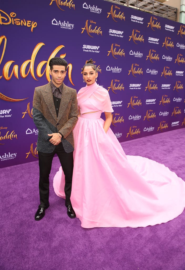 Mena Massoud and Naomi Scott at the Aladdin Premiere 2019