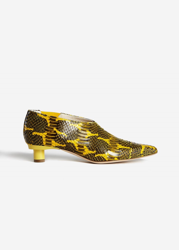 aldo yellow snakeskin heels
