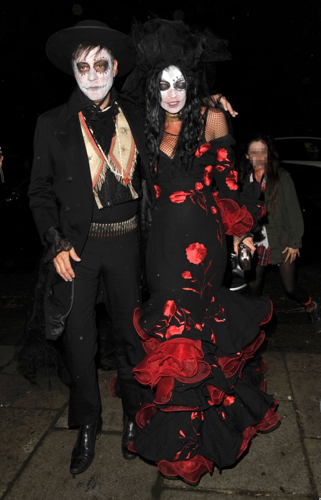 Kate Moss and Jamie Hince mastered their Dia de los Muertos costumes for a London party in 2013.