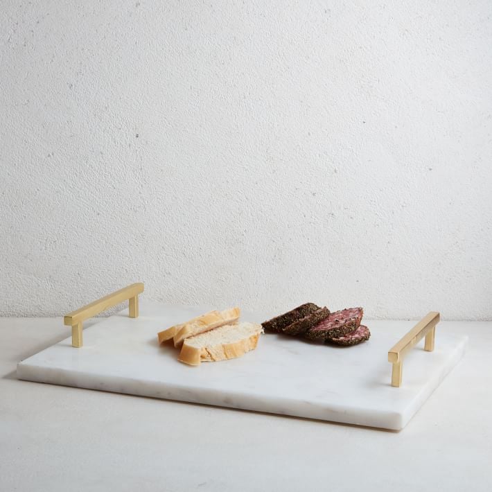 A Luxe Cheese Board: West Elm Marble & Brass Cheese Board