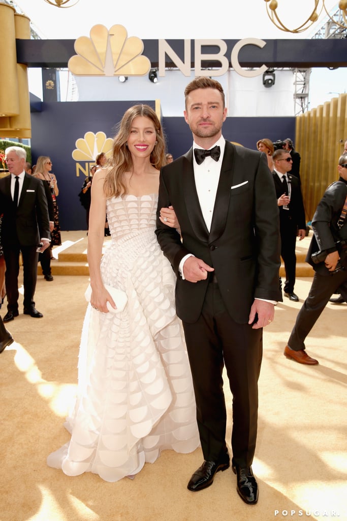 Justin Timberlake and Jessica Biel at the 2018 Emmys