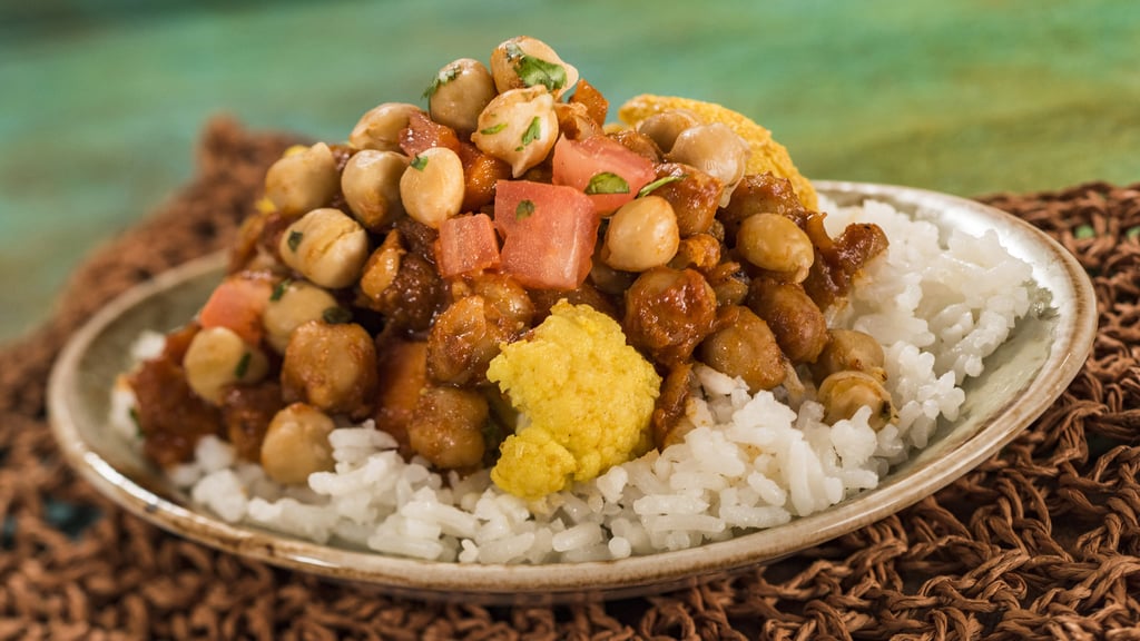 India: Madras Red Curry With Roasted Cauliflower, Baby Carrots, Chickpeas, and Basmati Rice (Vegetarian and Gluten-Friendly)