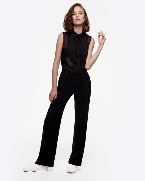 Pleated Crepe Pant