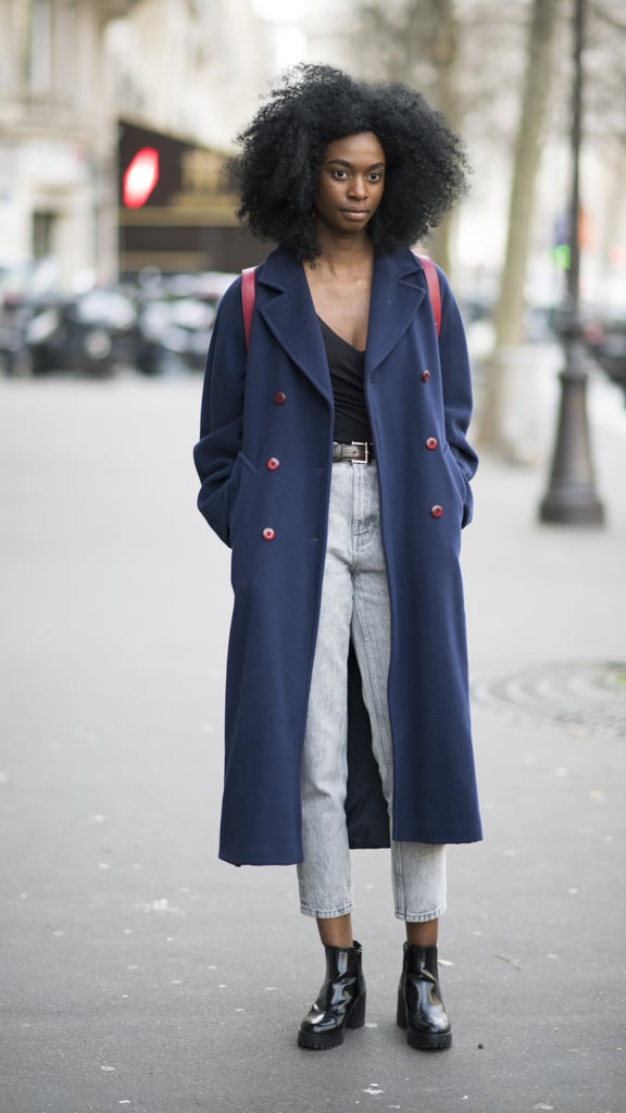 With a tailored coat and your go-to Fall boots