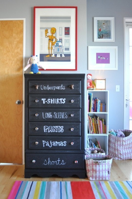 A Chalkboard-Paint Dresser