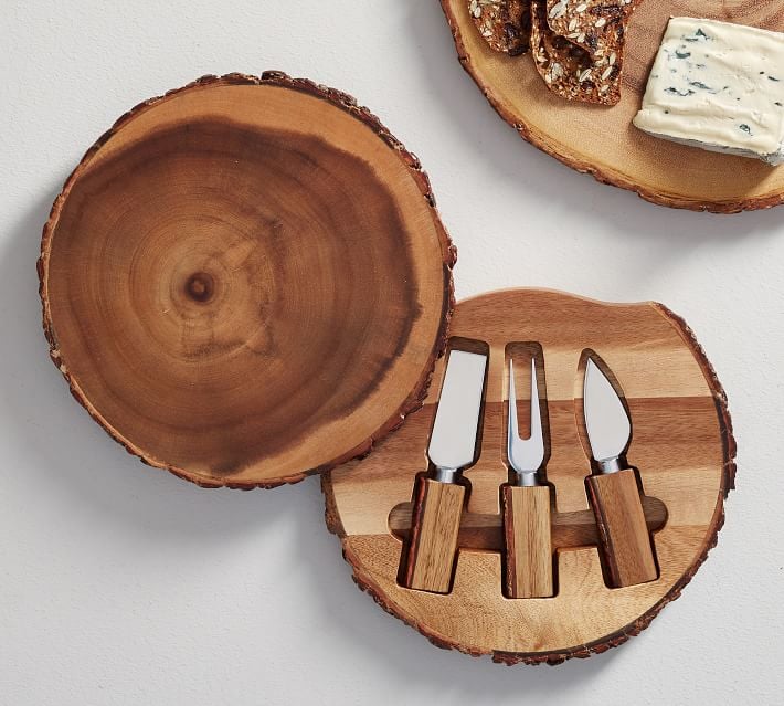 Acacia Wood Cheese Knives, Set of 3