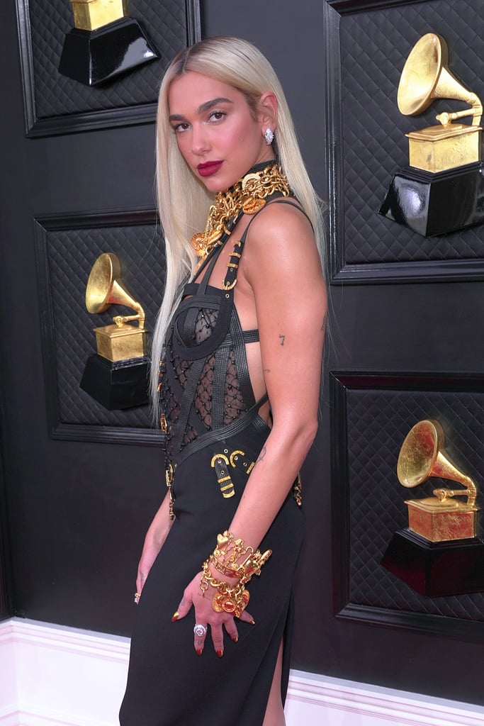 Dua Lipa's Versace Dress at the Grammys | Photos