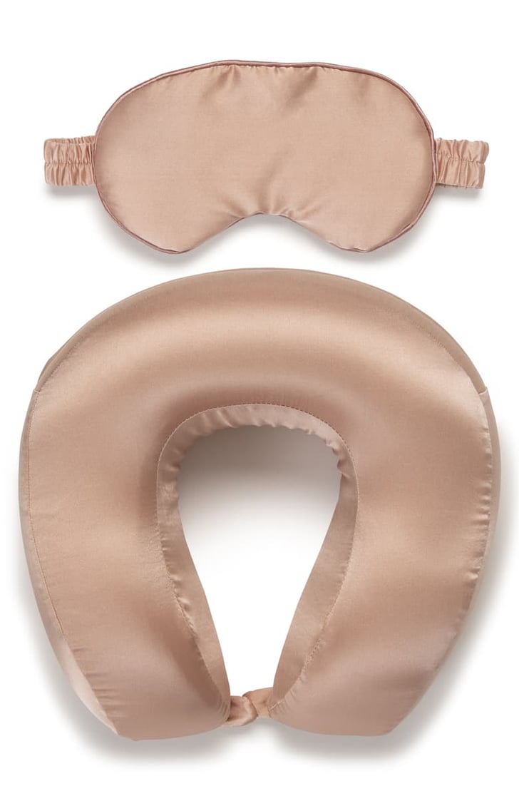 travel neck pillow and eye mask