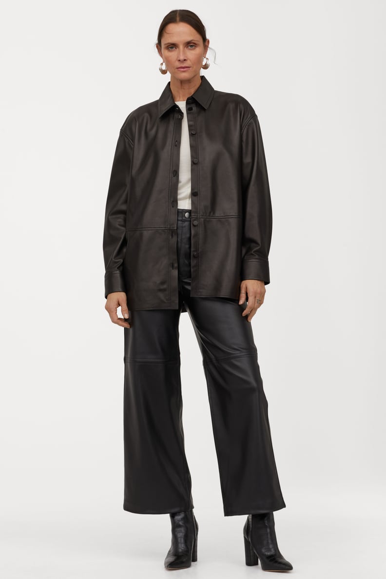 H&M Faux Leather Shirt and Pants