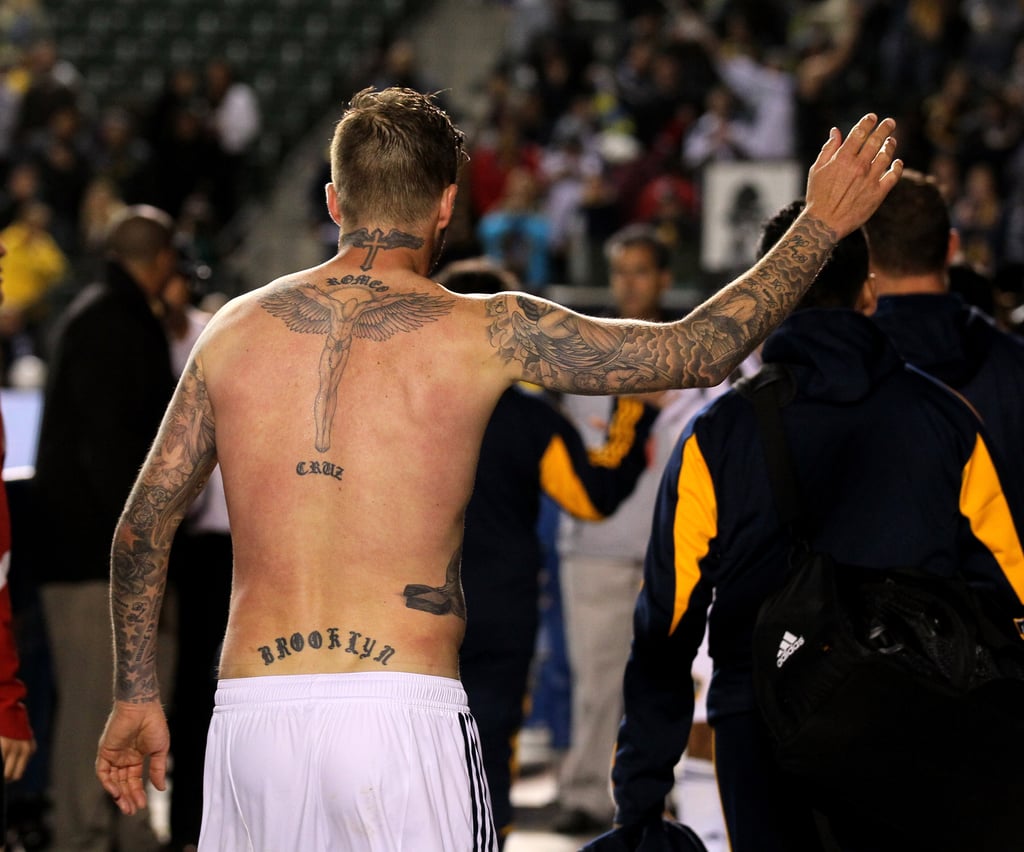 David Beckham's Back Tattoos
