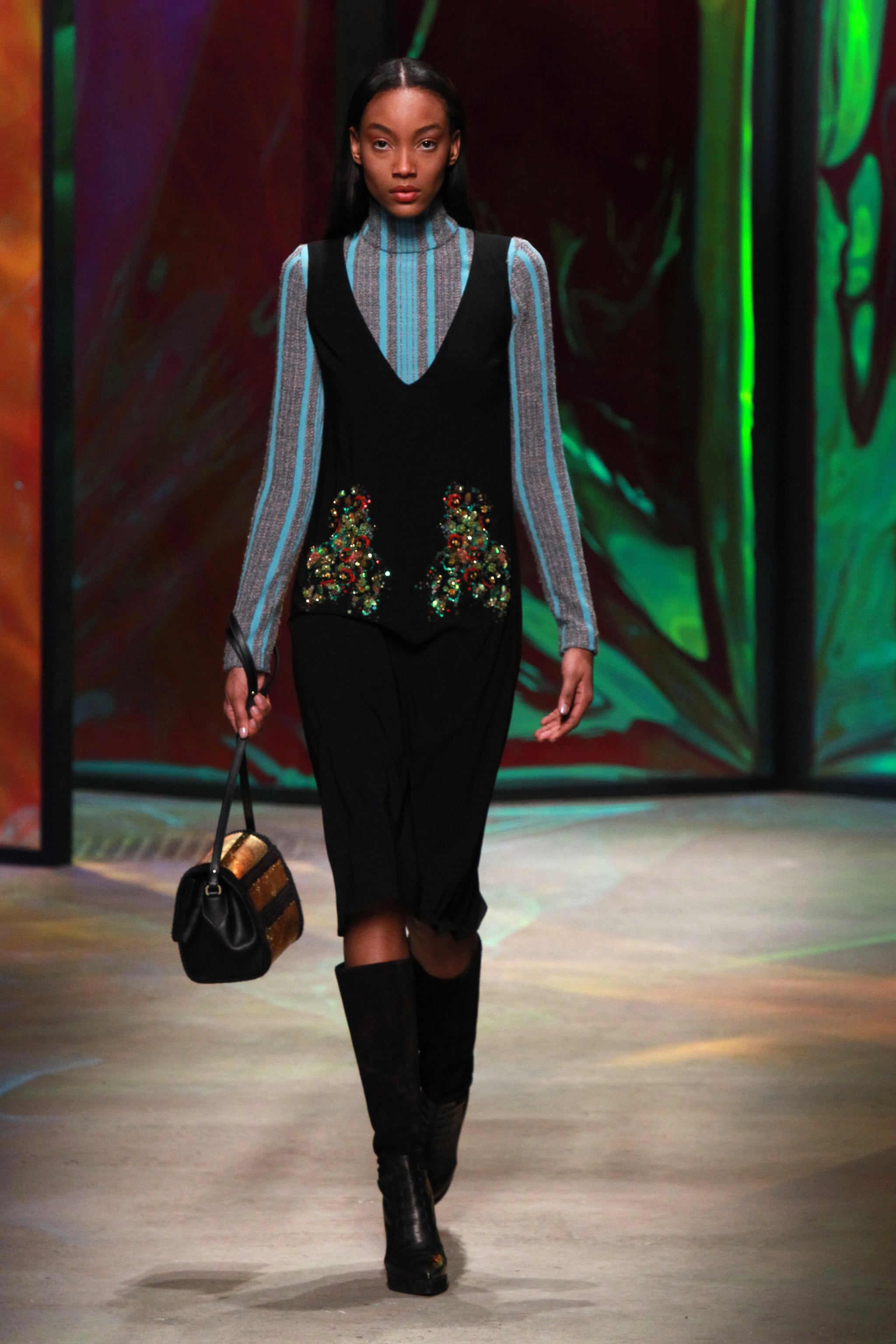 turtlenecks under dresses