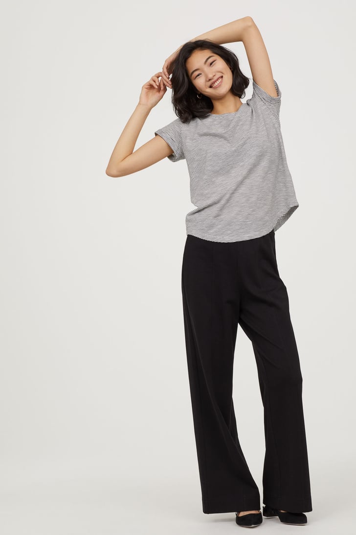 Wide cut online jersey pants