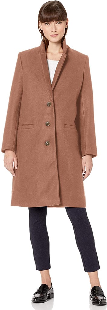 Amazon Essentials Oversized Plush Button-Front Coat