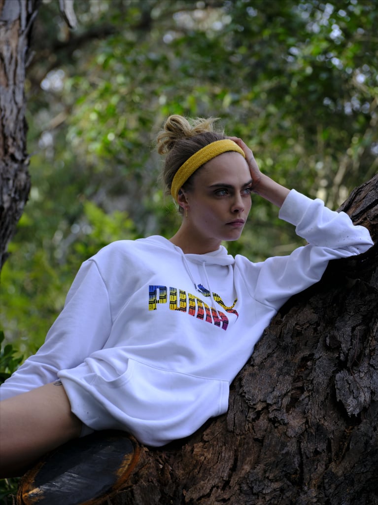 It's safe to say I trust Cara Delevingne when it comes to style, so if she's sporting a chic 'fit, I'm definitely in. Case in point: the oversized hoodies and T-shirts she's wearing in her campaign images for Puma's newest launch, From Puma With Love. Cara, who's an LGBTQ+ activist, collaborated with Puma to create a 13-piece capsule collection to celebrate Pride Month. 
The affordable pack features a fun waist bag, rainbow slides, and an assortment of colorful tees and hoodies that you can wear to support Pride Month and long after — and everything is priced between $20 and $45. But that's not the best part . . . Puma is donating 20 percent of the collection's proceeds to the Cara Delevingne Foundation, a part of the Giving Back Fund that supports LGBTQ+ charities including GLAAD, The Trevor Project, and Mind Out. 
You can shop the majority of the collection on Puma.com starting June 1, with the exception of the slides, which will drop on June 28. Check out all 13 pieces, plus Cara's gorgeous campaign photos, below. 
Related:
New Balance Came Out With These Rainbow Sneakers For Pride Month, and They&apos;re So Magical