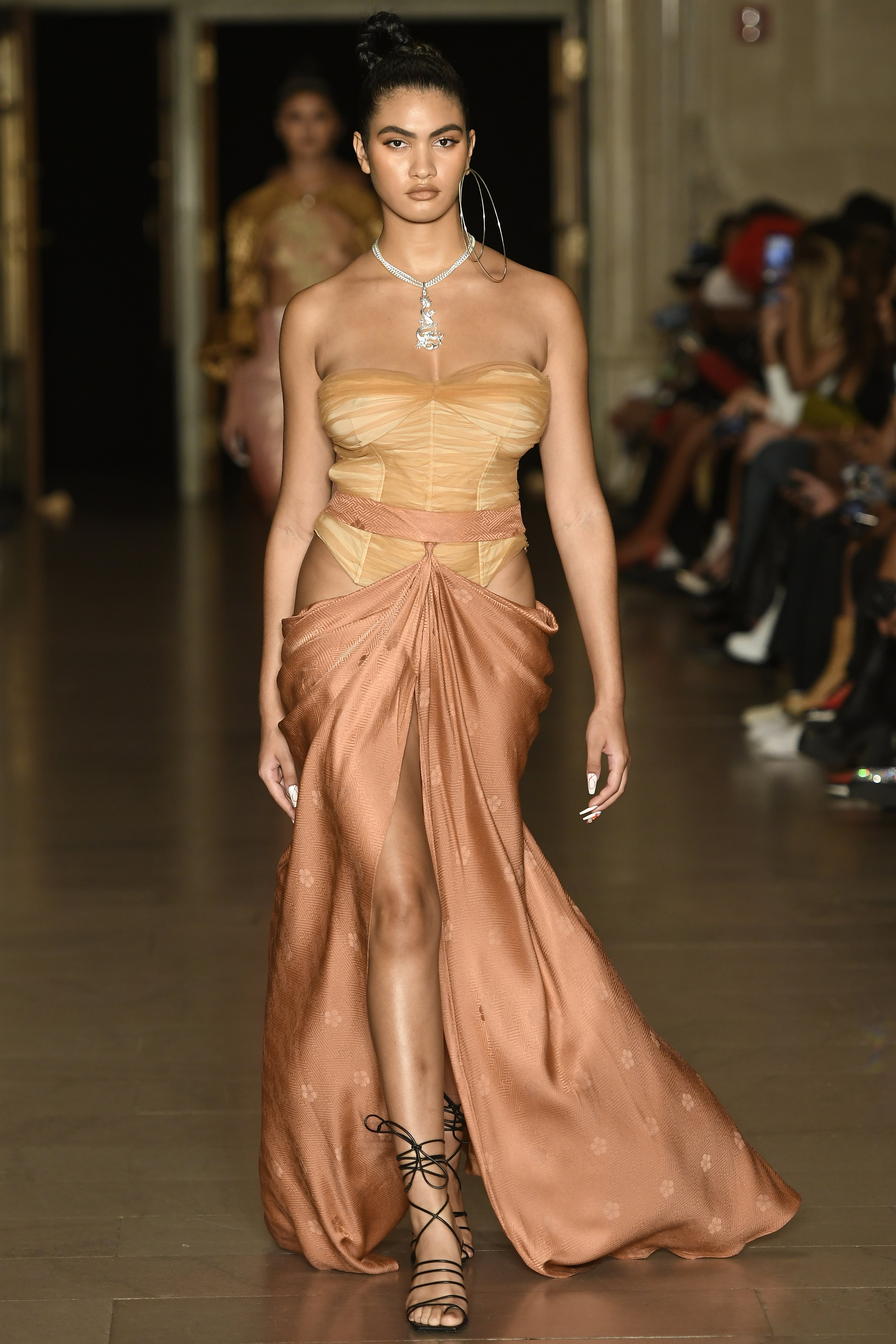 Megan Fox's Kim Shui Corset Dress at Paris Fashion Week | POPSUGAR