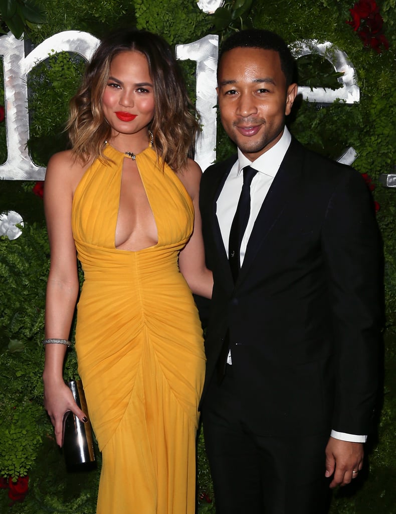 John Legend and Chrissy Teigen attended a pre-Grammys party hosted by Nielsen.