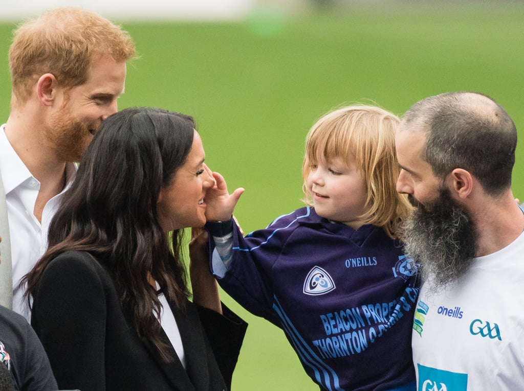 Kid Touching Meghan Markle's Hair in Ireland