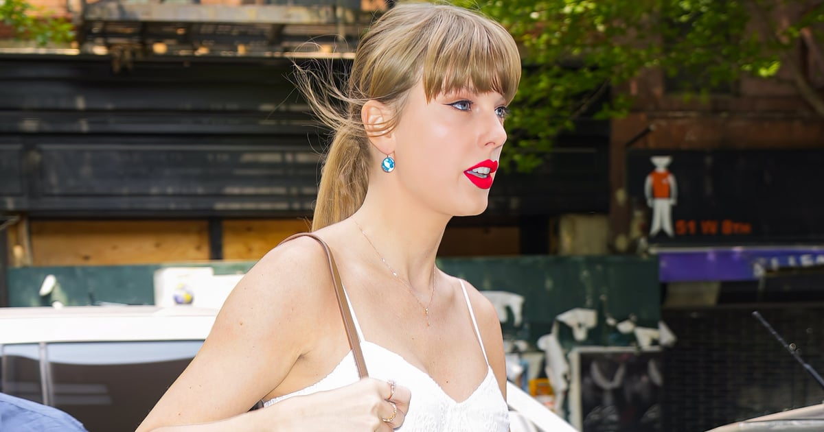 Taylor Swift’s Ralph Lauren White Eyelet Crop Top and Skirt