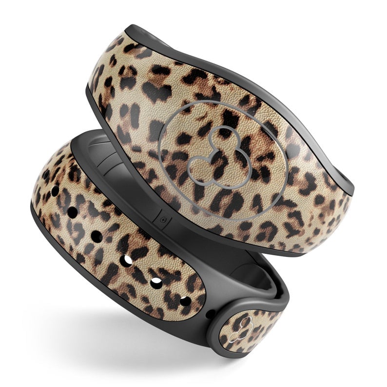 Brown Vector Leopard Print Decal Skin Wrap Kit For the Disney MagicBand