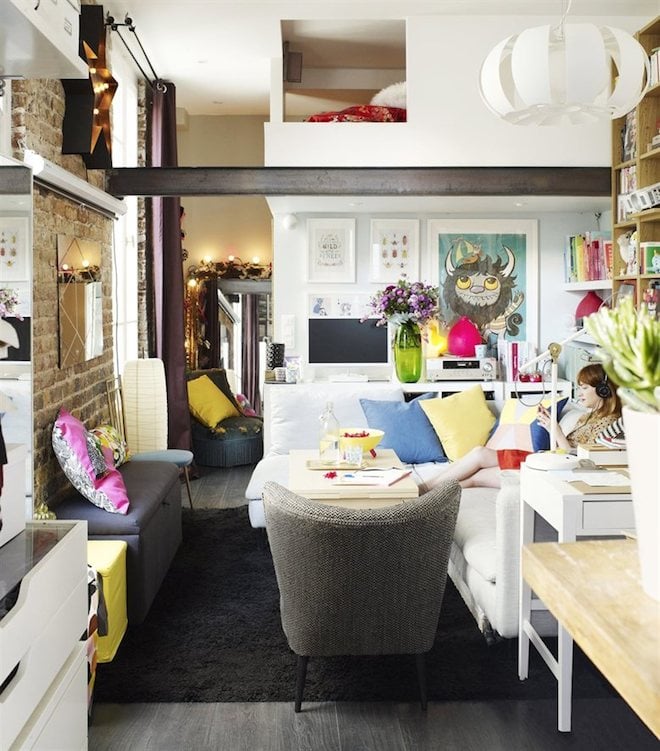 Of the apartment's vivid color scheme, Éléonore told Ikea's Family Live magazine that her training as an interior architect showed her that "you can make lots of colors work together if you have a calm base and keep everything on the same plane."
