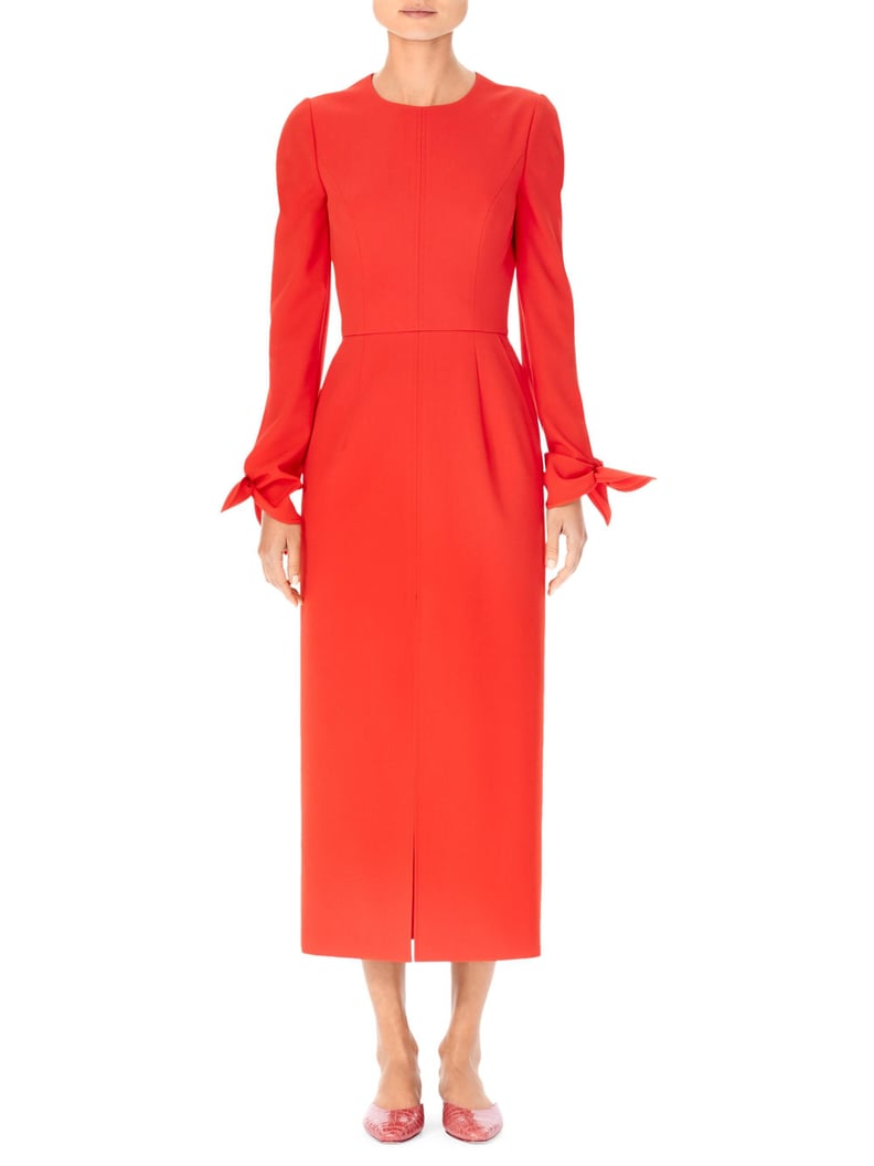 Shop Similar: Carolina Herrera Long-Sleeve Bow Wrist Tie Cocktail Dress