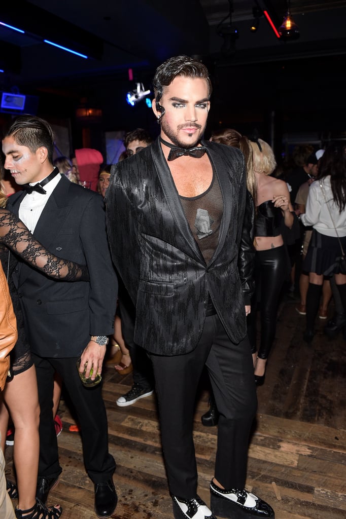 Adam Lambert completed his look with a bowtie.