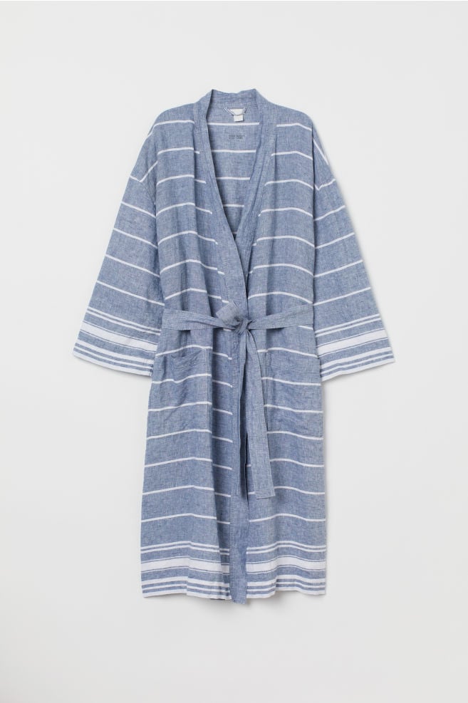 H&M Washed Linen Bathrobe