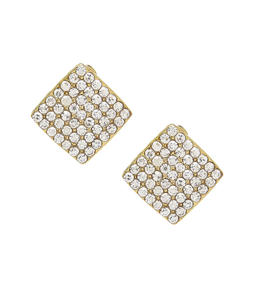 Cezanne Pave Square Stud Earrings