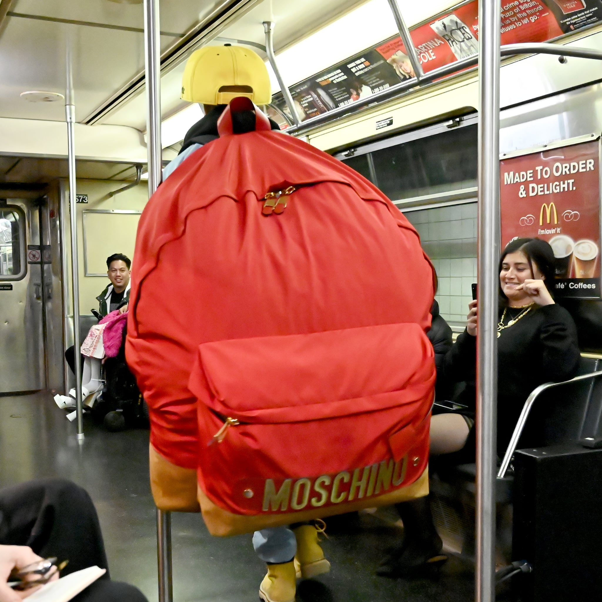 moschino book bag