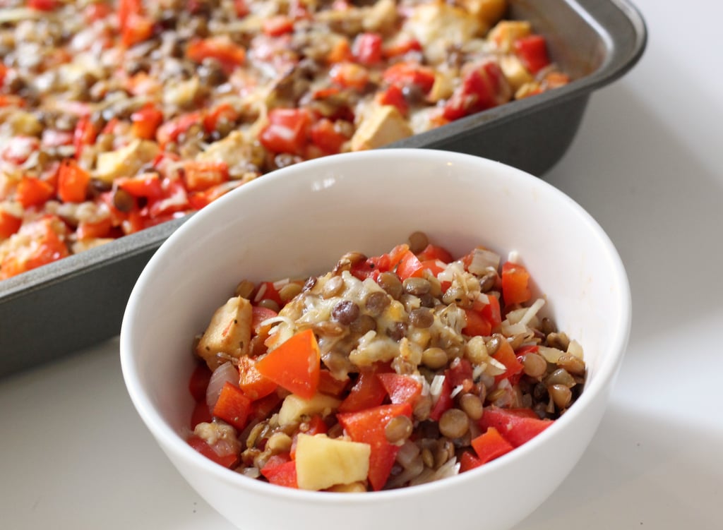 Dinner: Red Pepper and Lentil Bake